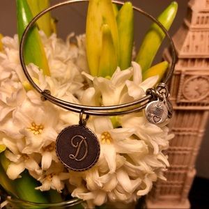 Alex and Ani Initial Charm in D, Silver